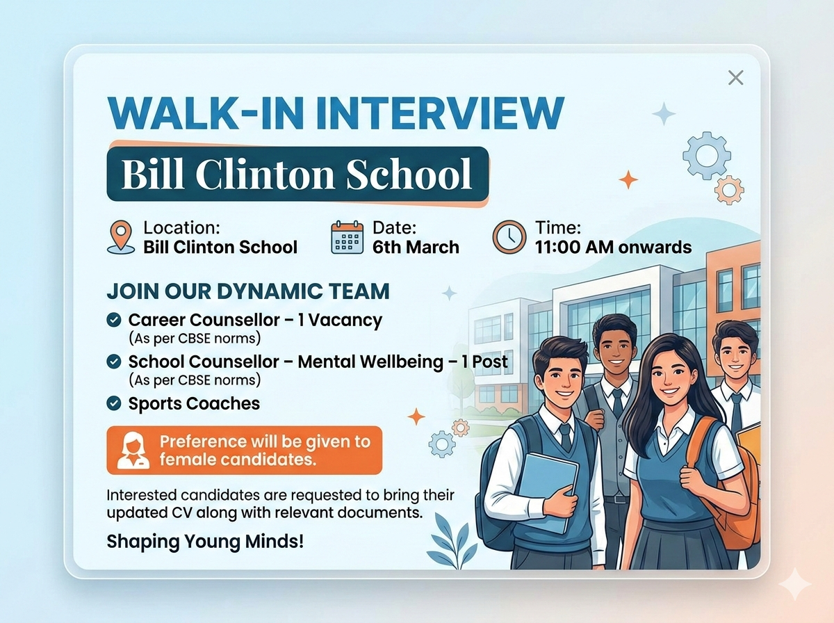 Walk-in Interview Bill Clinton School